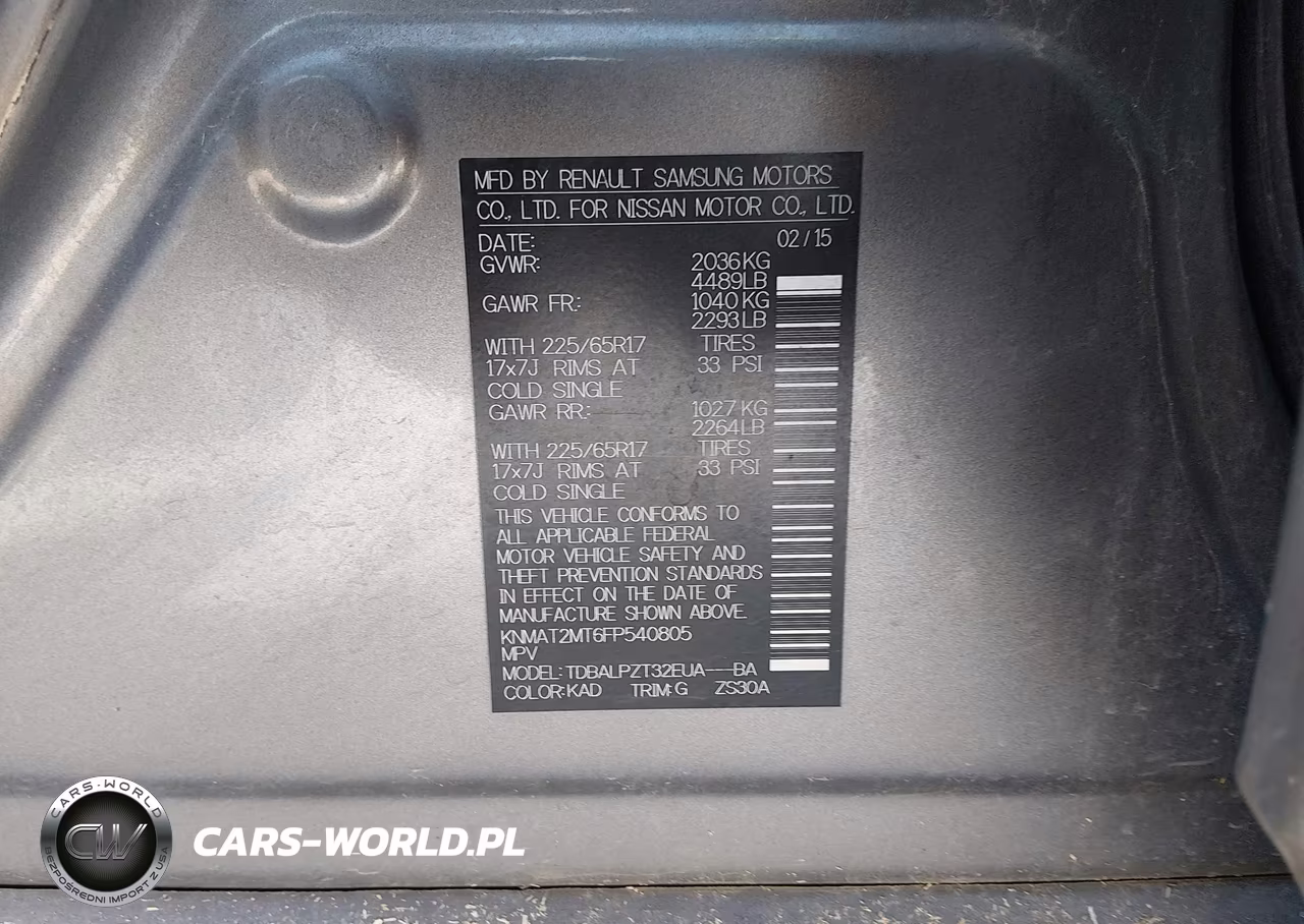 2015 Nissan Rogue S VIN:KNMAT2MT6FP540805 - 9