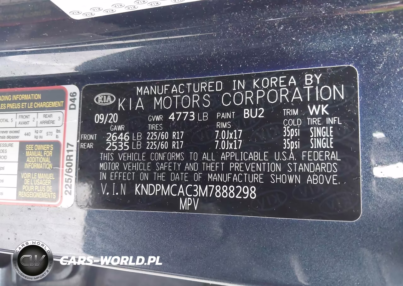 2021 Kia Sportage Lx VIN:KNDPMCAC3M7888298 - 9