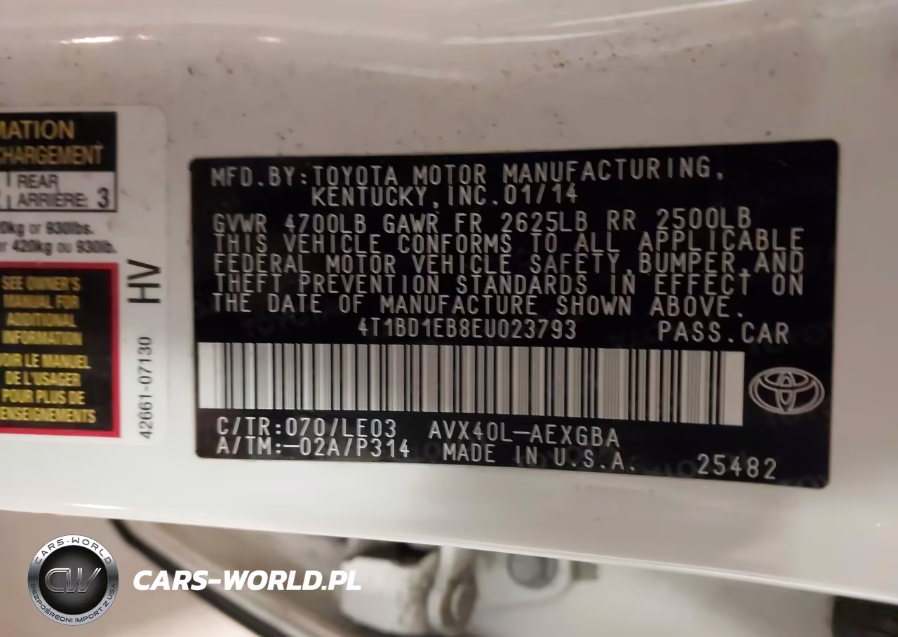 2014 Toyota Avalon Hybrid Xle Touring VIN:4T1BD1EB8EU023793 - 9