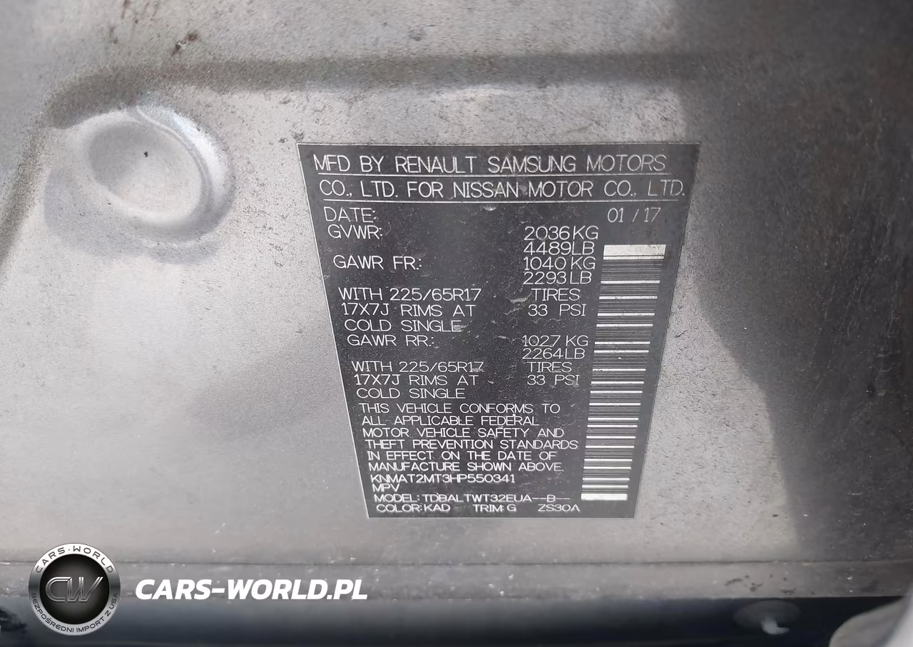 2017 Nissan Rogue Sv VIN:KNMAT2MT3HP550341 - 9