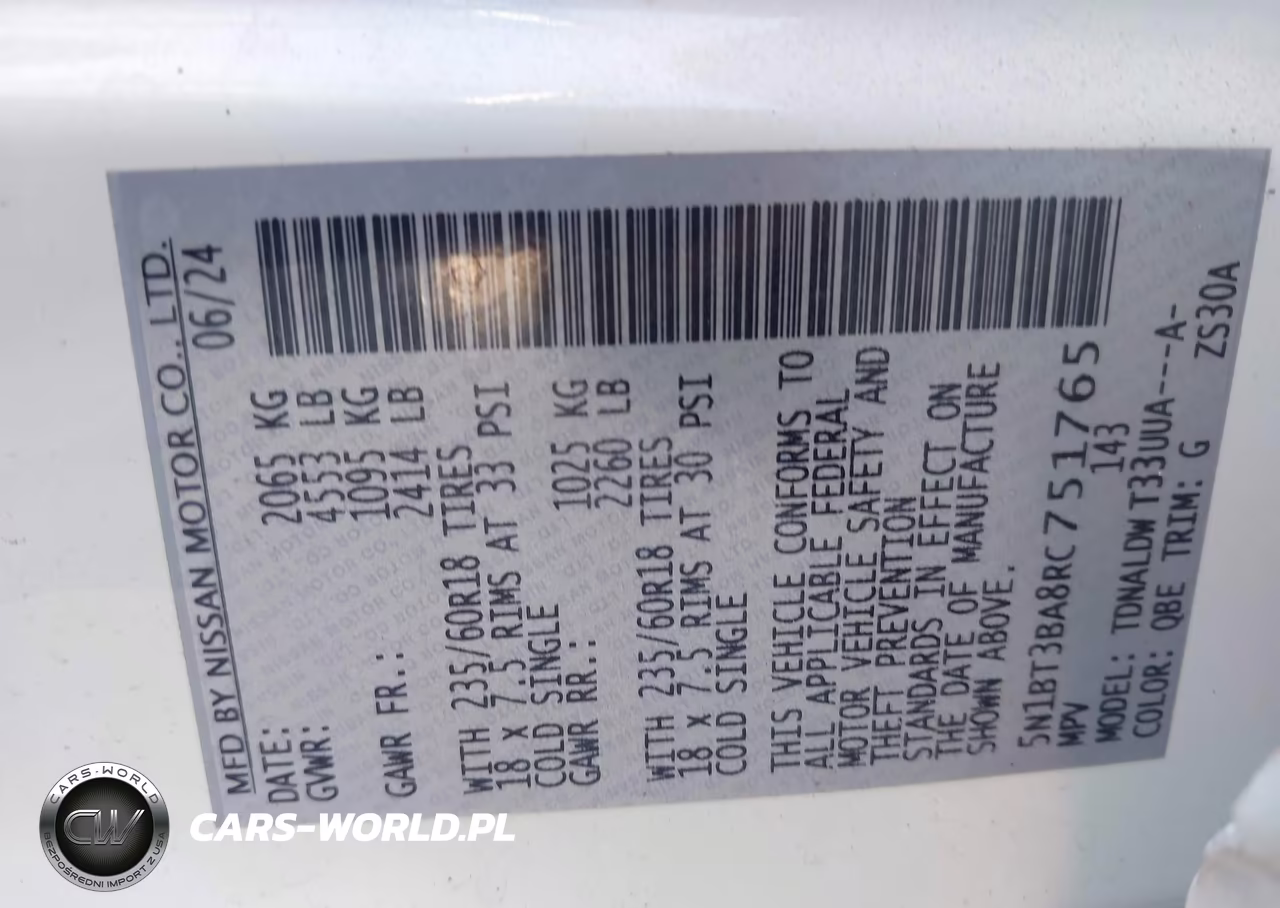 2024 Nissan Rogue Sv Fwd VIN:5N1BT3BA8RC751765 - 9