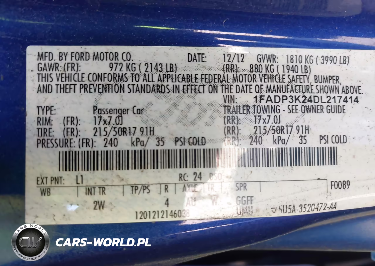 2013 Ford Focus Se VIN:1FADP3K24DL217414 - 9