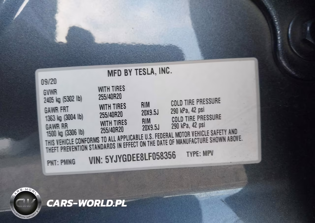 2020 Tesla Model Y Long Range Dual Motor All-Wheel Drive VIN:5YJYGDEE8LF058356 - 9