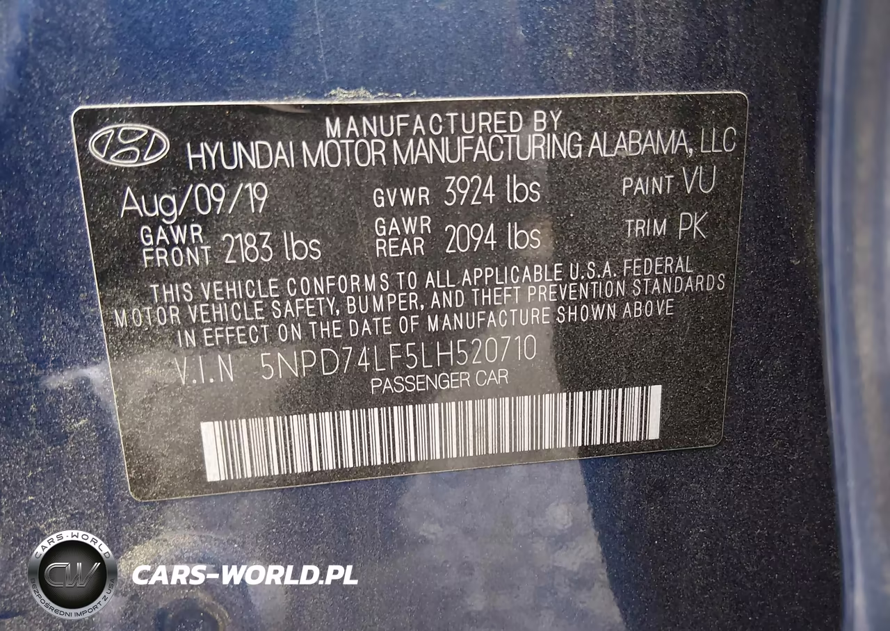2020 Hyundai Elantra Se VIN:5NPD74LF5LH520710 - 9