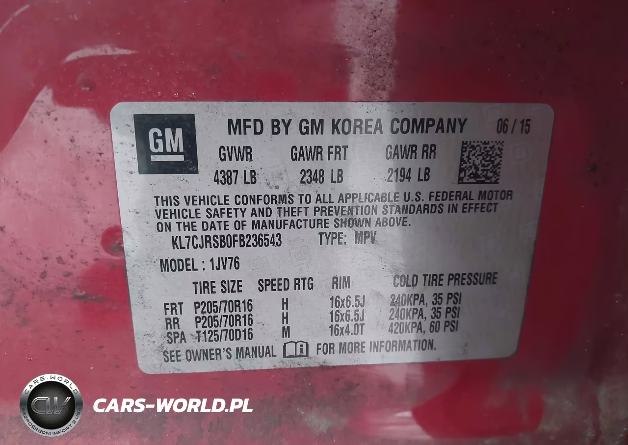 2015 Chevrolet Trax Lt VIN:KL7CJRSB0FB236543 - 9