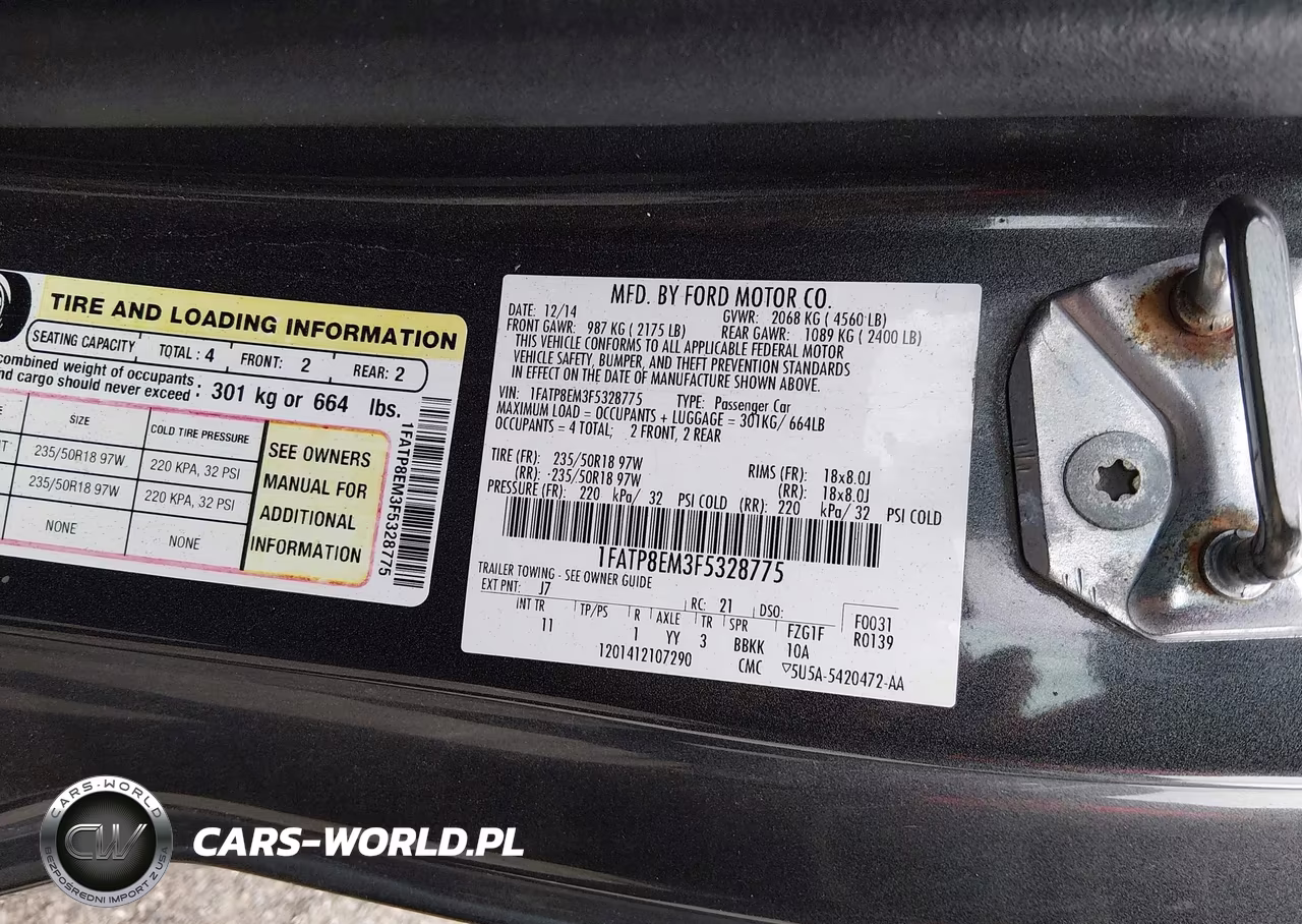 2015 Ford Mustang V6 VIN:1FATP8EM3F5328775 - 9