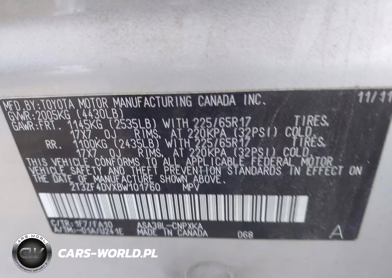 2011 Toyota Rav4 VIN:2T3ZF4DVXBW101760 - 9