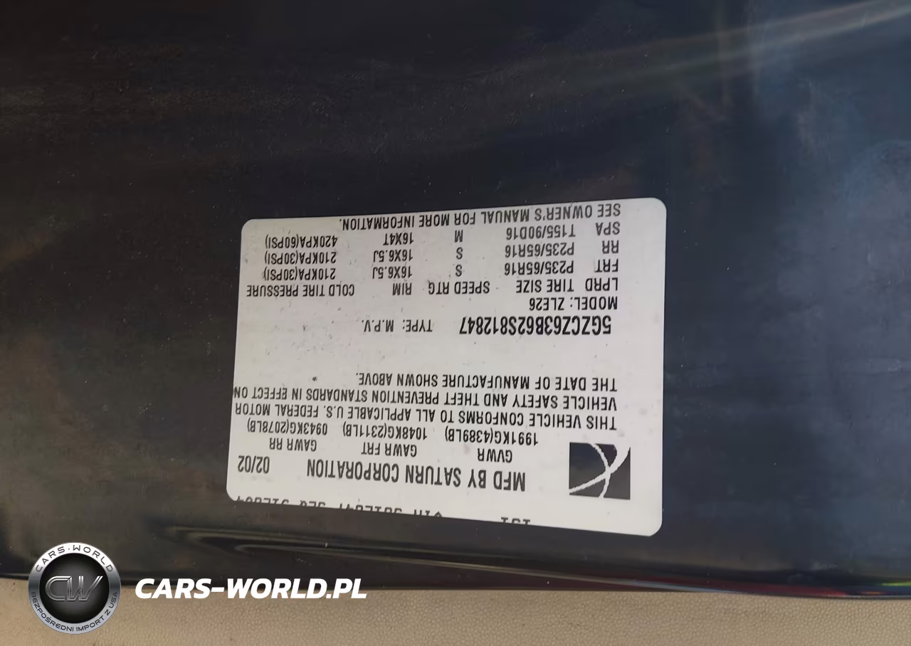 2002 Saturn Vue V6 VIN:5GZCZ63B62S812847 - 9
