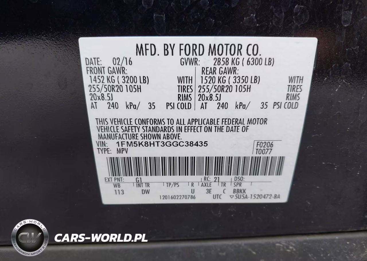 2016 Ford Explorer Platinum VIN:1FM5K8HT3GGC38435 - 9