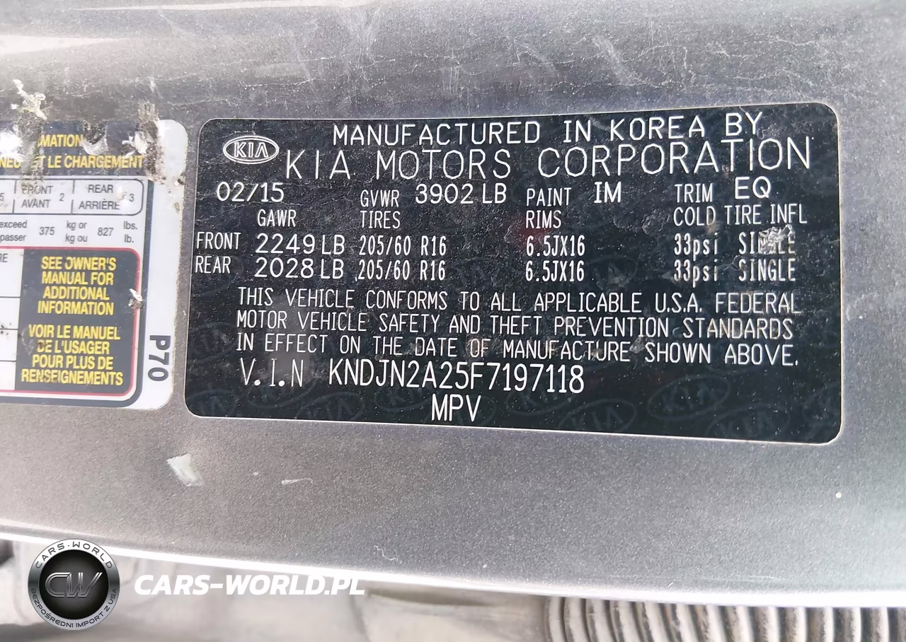 2015 Kia Soul VIN:KNDJN2A25F7197118 - 9