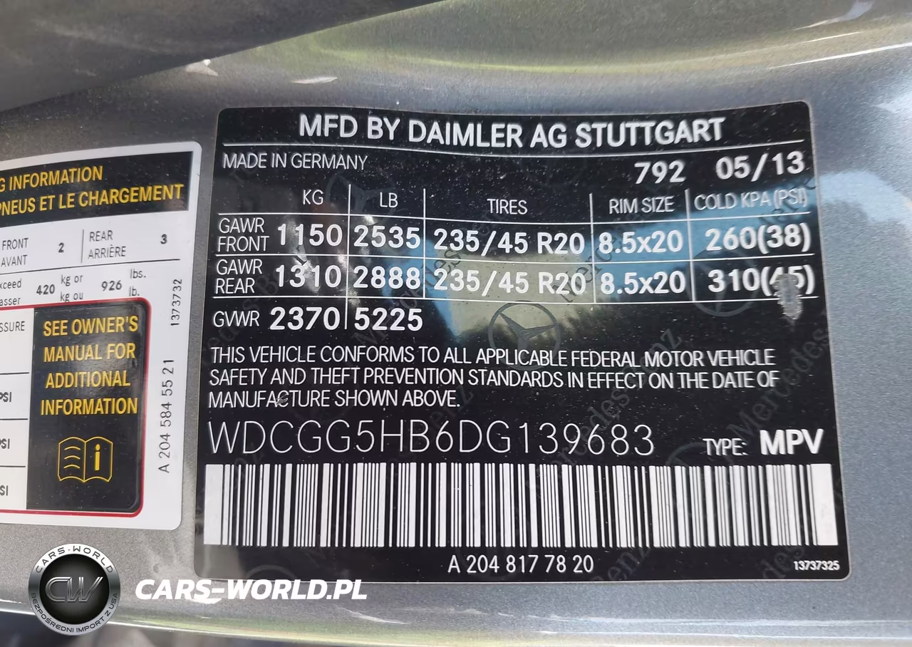 2013 Mercedes-Benz Glk 350 VIN:WDCGG5HB6DG139683 - 9
