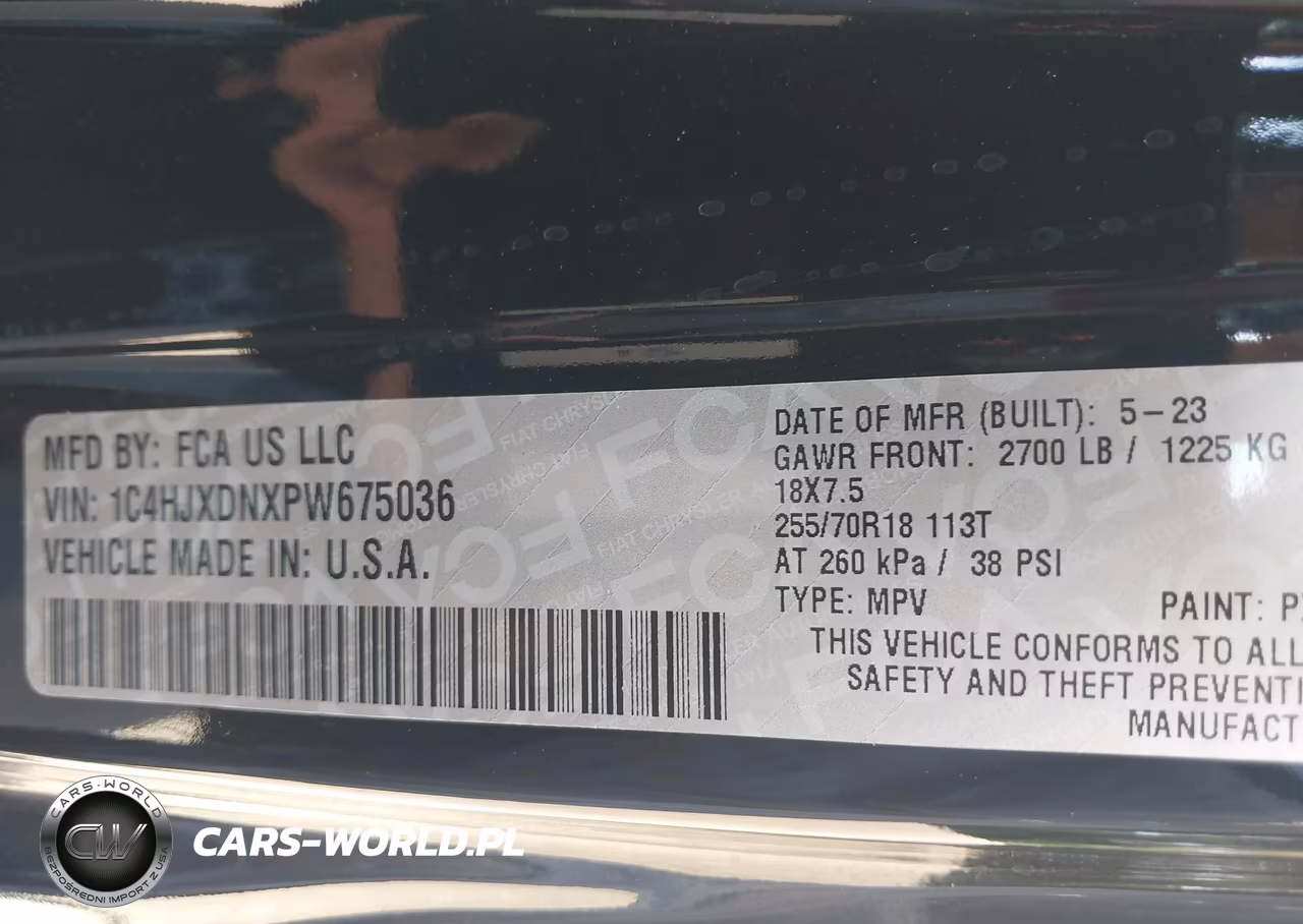 2023 Jeep Wrangler 4-Door Sport Altitude 4X4 VIN:1C4HJXDNXPW675036 - 9