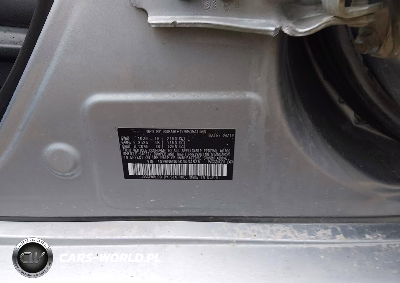 2019 Subaru Legacy 3.6R Limited VIN:4S3BNEN65K3034635 - 9