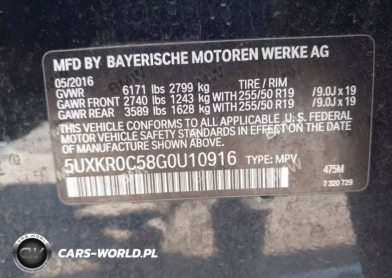 2016 BMW X5 xDrive35I VIN:5UXKR0C58G0U10916 - 9