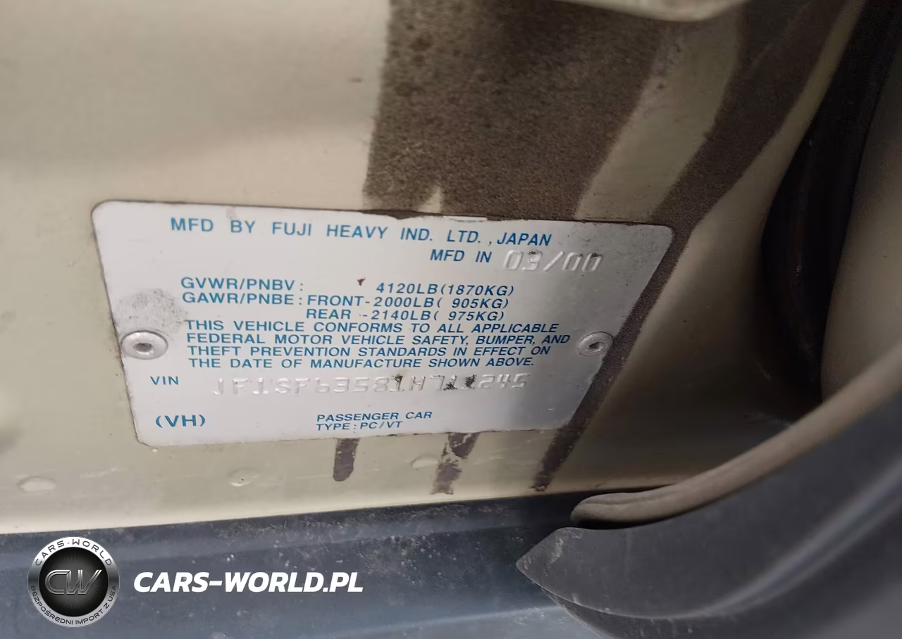 2001 Subaru Forester L VIN:JF1SF63581H711245 - 8