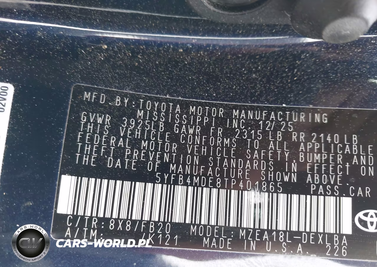 2026 Toyota Corolla Le VIN:5YFB4MDE8TP401865 - 9