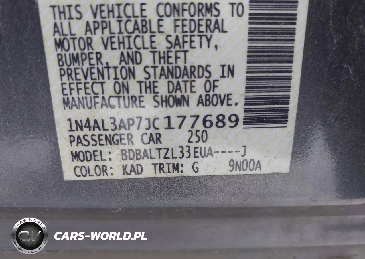 2018 Nissan Altima 2.5 Sl VIN:1N4AL3AP7JC177689 - 9