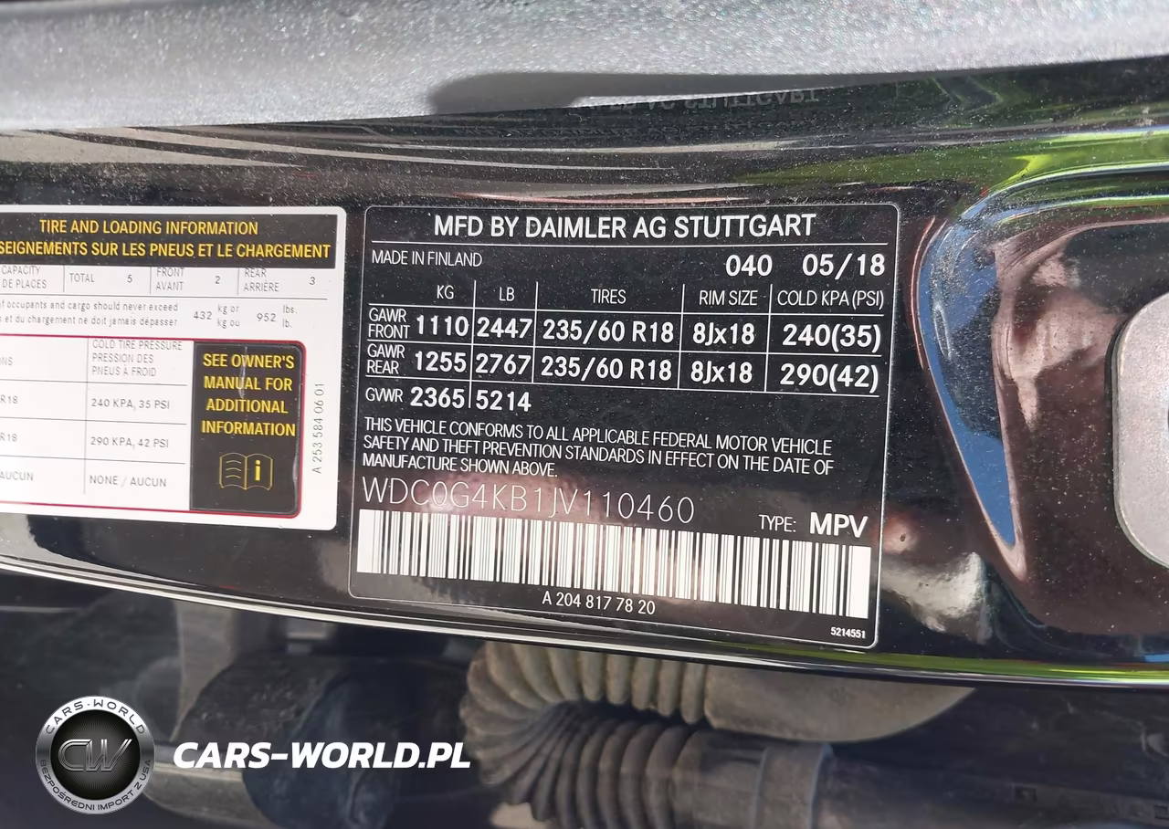 2018 Mercedes-Benz Glc 300 4Matic VIN:WDC0G4KB1JV110460 - 9