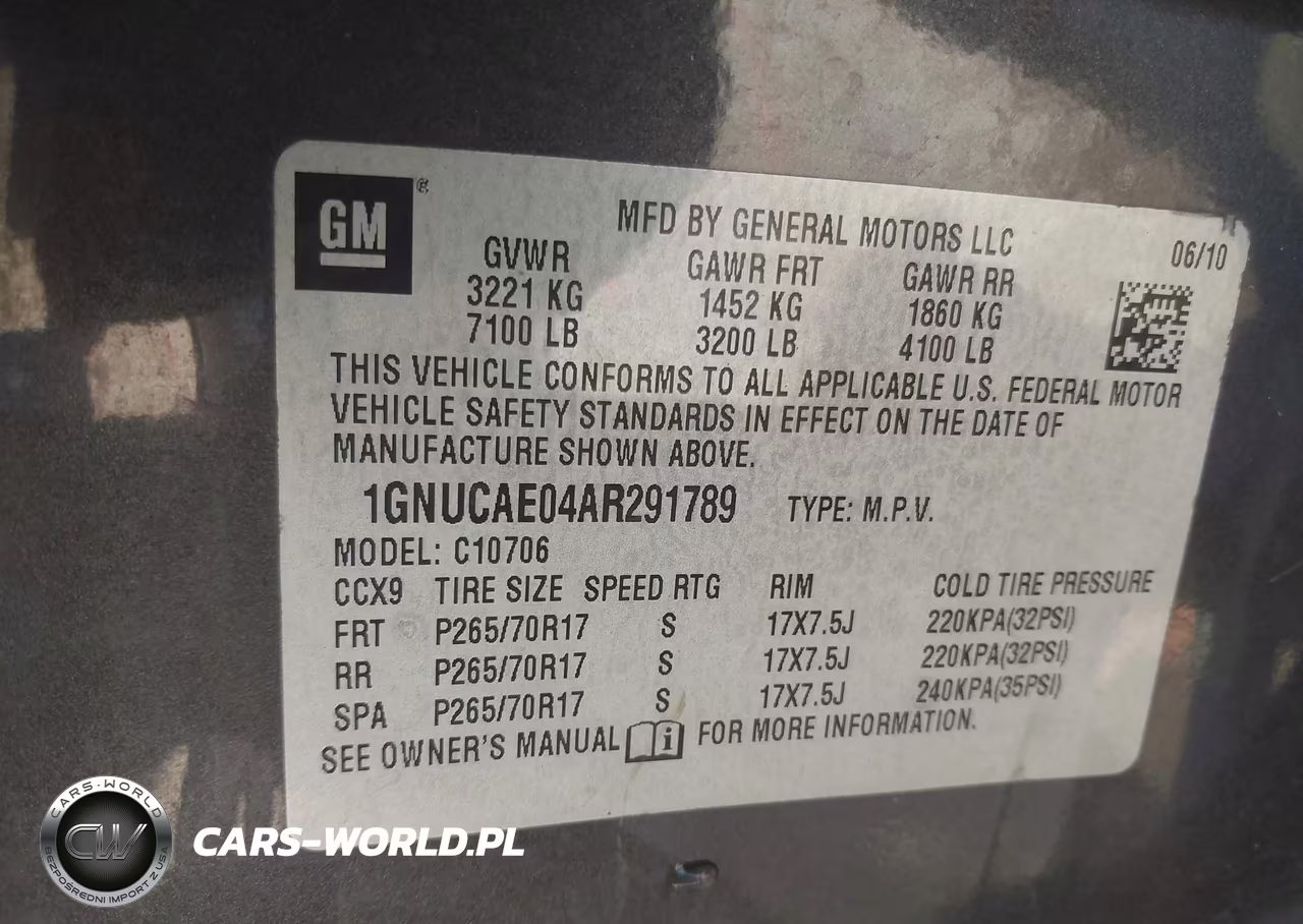 2010 Chevrolet Tahoe Ls VIN:1GNUCAE04AR291789 - 9
