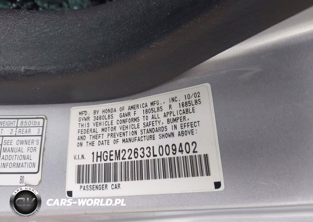 2003 Honda Civic Lx VIN:1HGEM22633L009402 - 9
