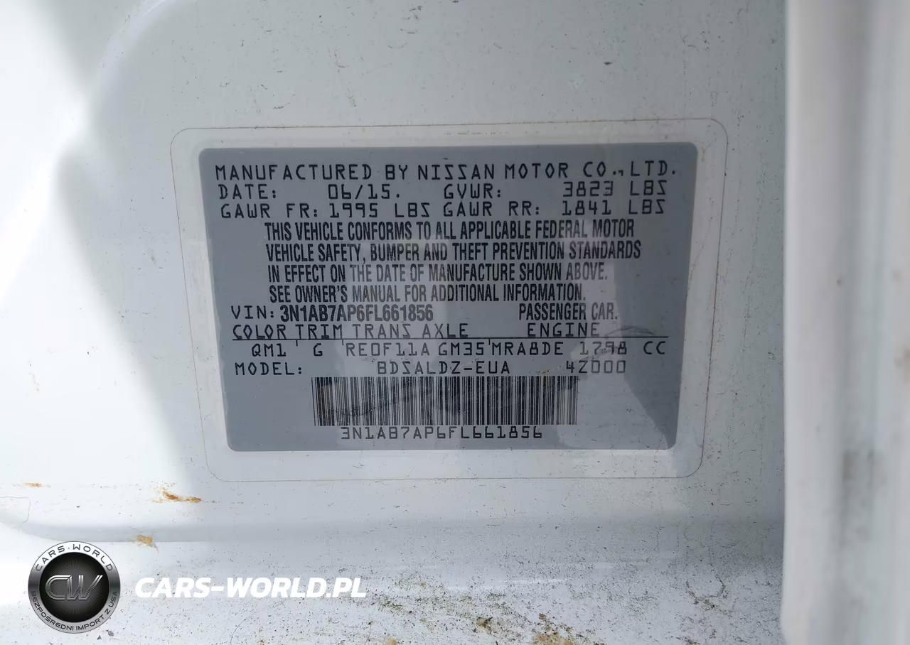 2015 Nissan Sentra Sv VIN:3N1AB7AP6FL661856 - 9