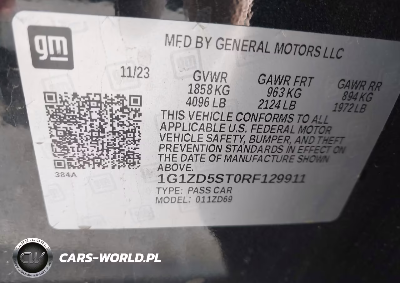 2024 Chevrolet Malibu Fwd 1Lt VIN:1G1ZD5ST0RF129911 - 9