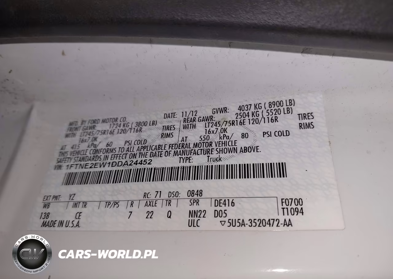 2013 Ford E-250 Commercial VIN:1FTNE2EW1DDA24452 - 9