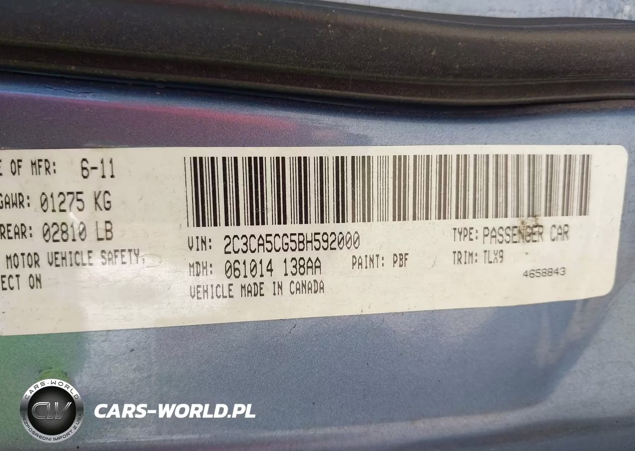 2011 Chrysler 300 Limited VIN:2C3CA5CG5BH592000 - 9