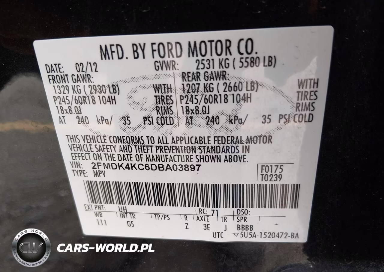 2013 Ford Edge Limited VIN:2FMDK4KC6DBA03897 - 9