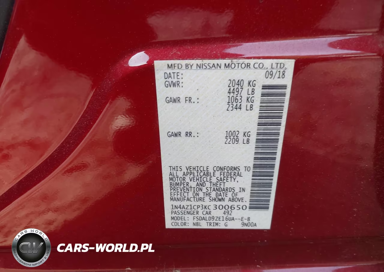 2019 Nissan Leaf Sv VIN:1N4AZ1CP3KC300650 - 9