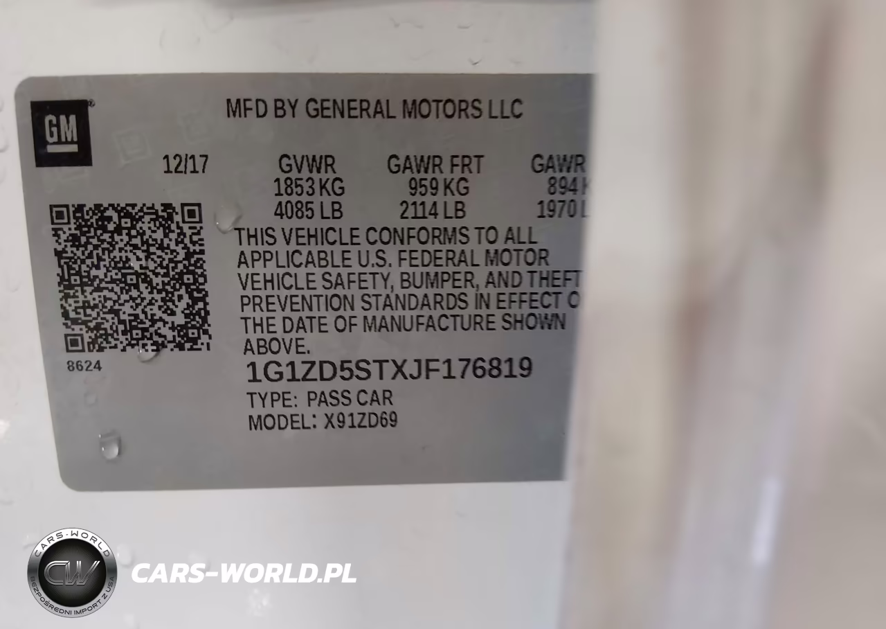 2018 Chevrolet Malibu Lt VIN:1G1ZD5STXJF176819 - 9