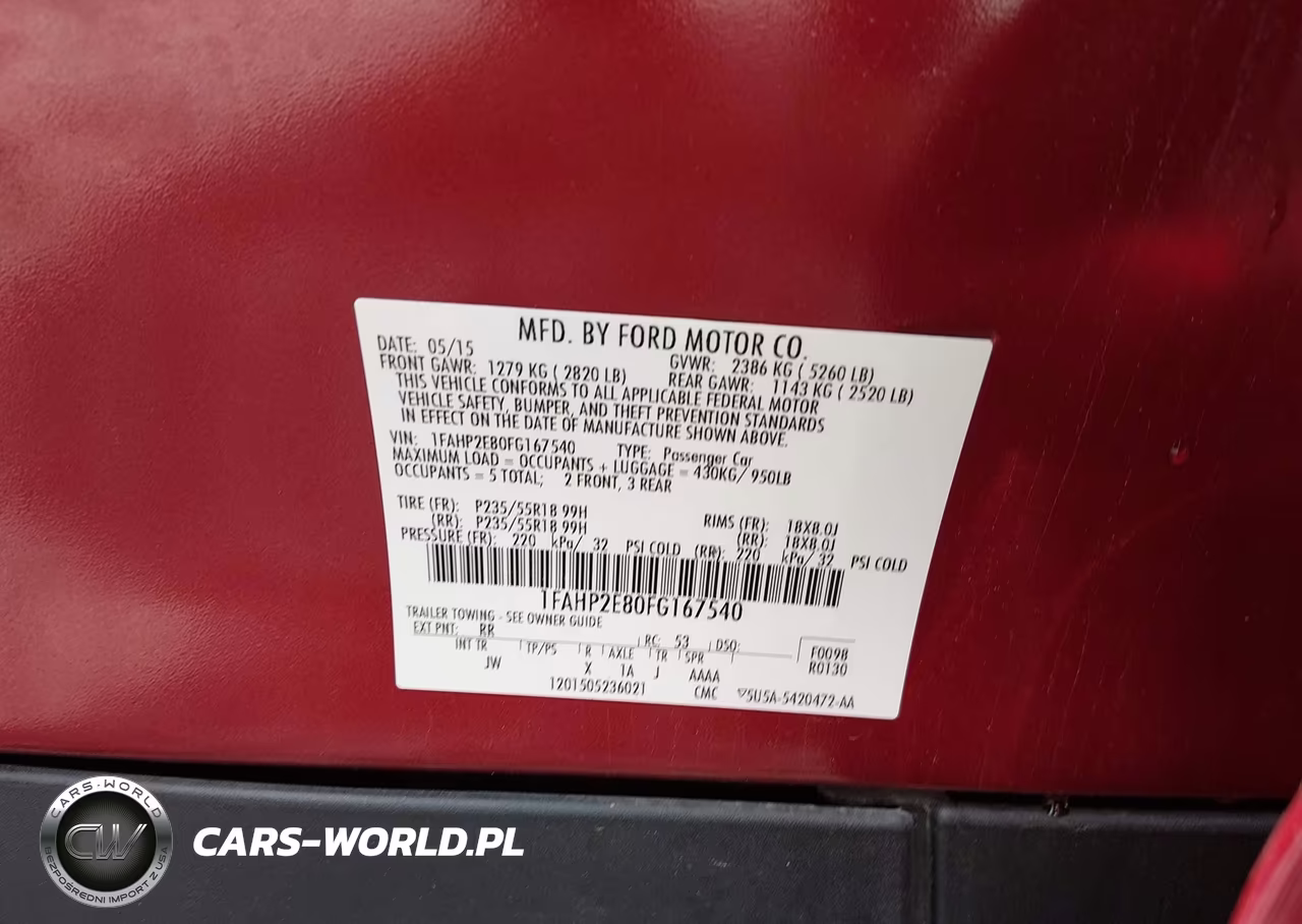 2015 Ford Taurus Sel VIN:1FAHP2E80FG167540 - 9