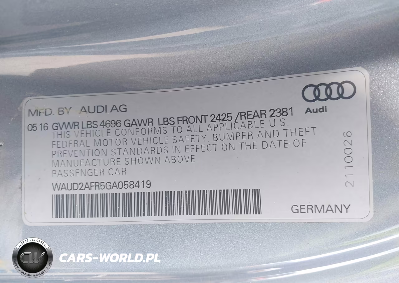 2016 Audi A5 2.0T Premium VIN:WAUD2AFR5GA058419 - 9