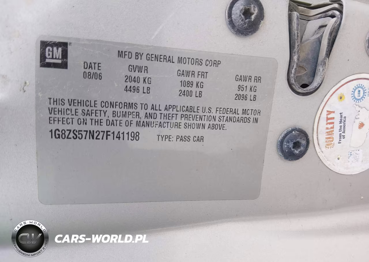 2007 Saturn Aura Xe VIN:1G8ZS57N27F141198 - 9