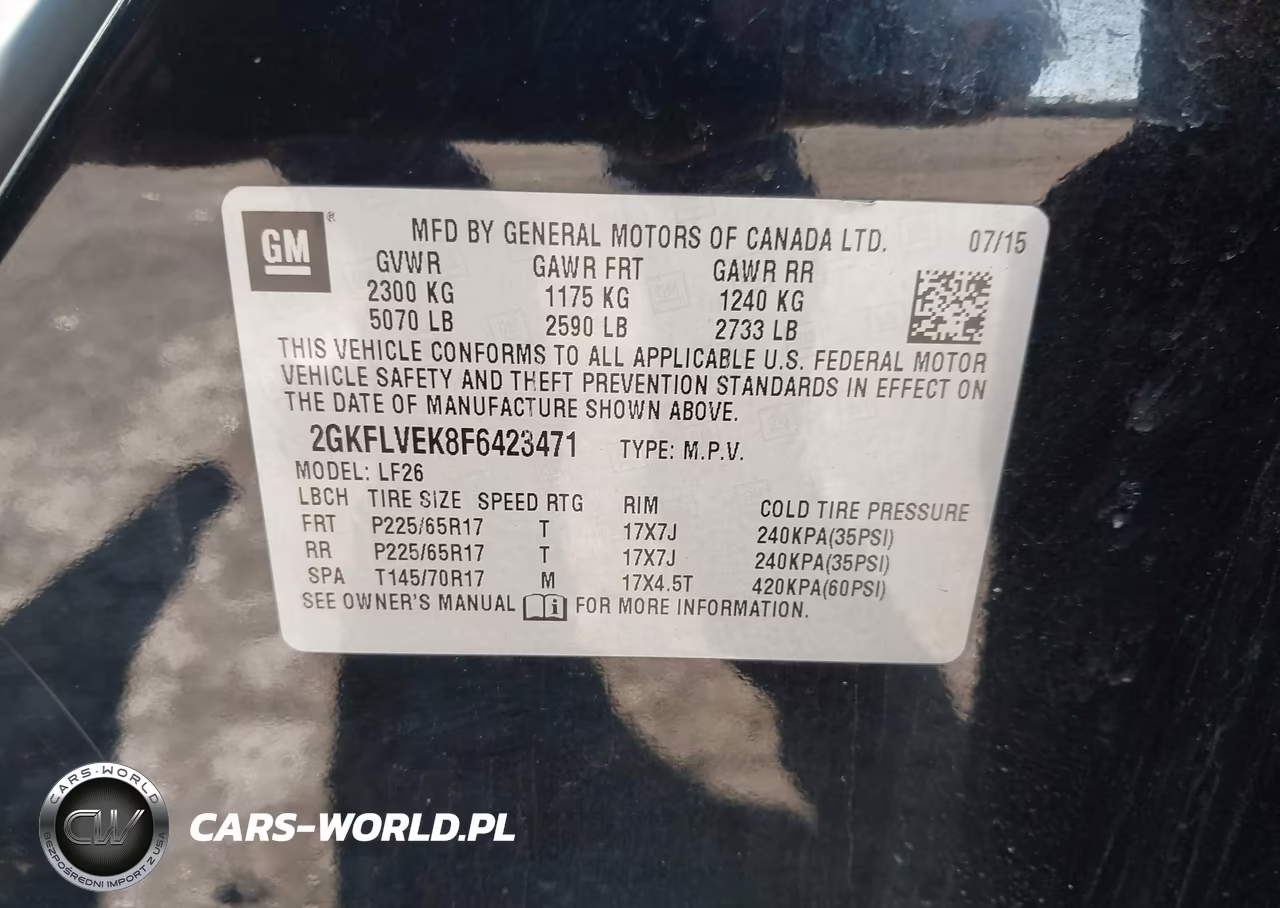 2015 GMC Terrain Sle-1 VIN:2GKFLVEK8F6423471 - 9
