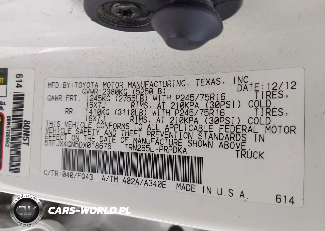 2013 Toyota Tacoma Prerunner VIN:5TFJX4GN5DX018676 - 9