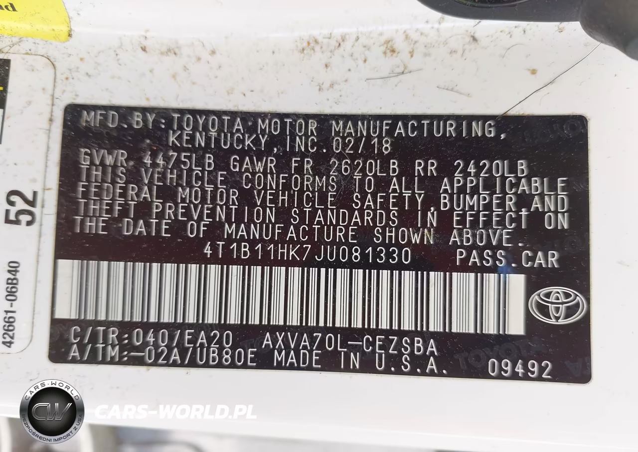 2018 Toyota Camry Se VIN:4T1B11HK7JU081330 - 9