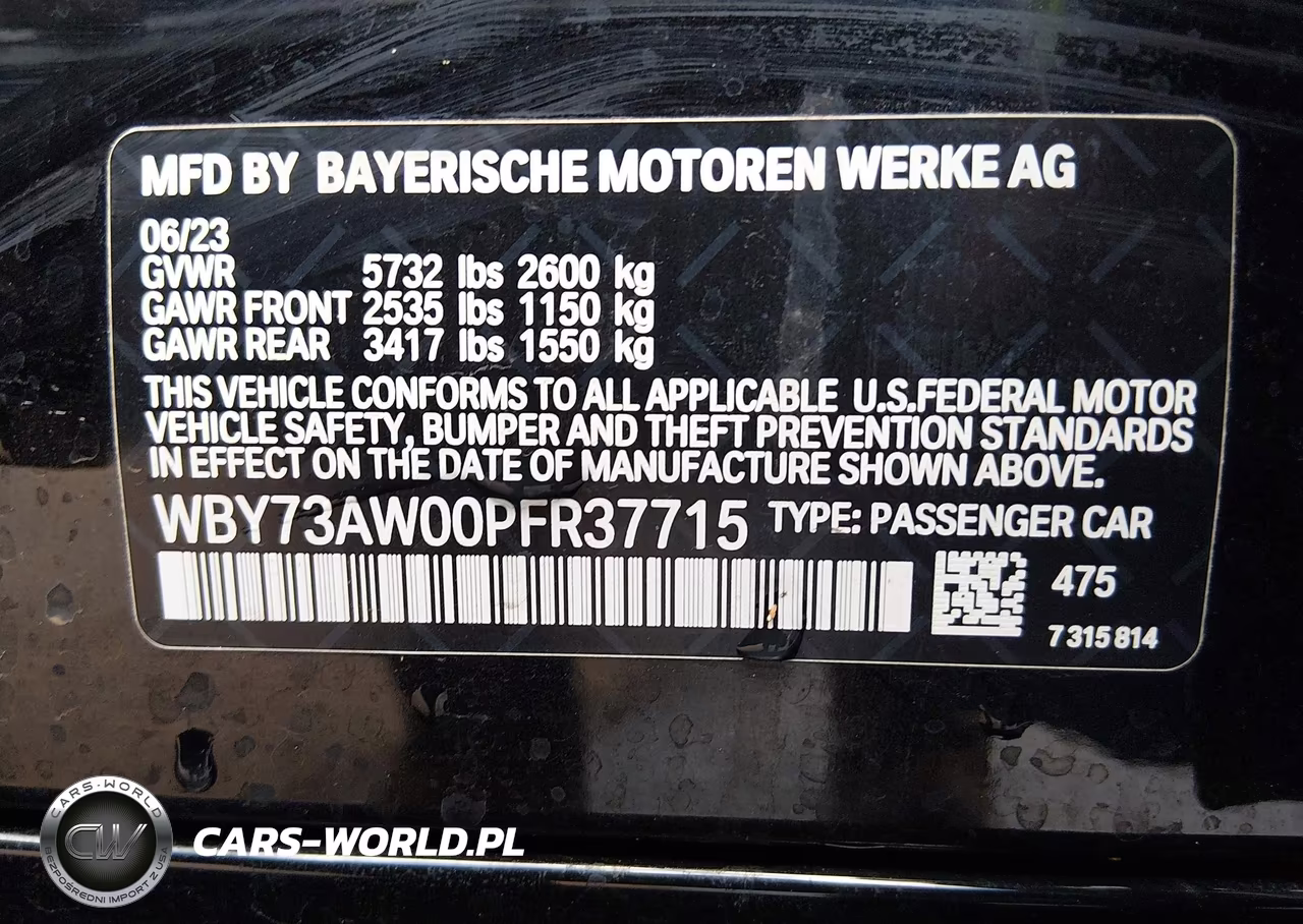 2023 BMW I4 Edrive40 VIN:WBY73AW00PFR37715 - 9