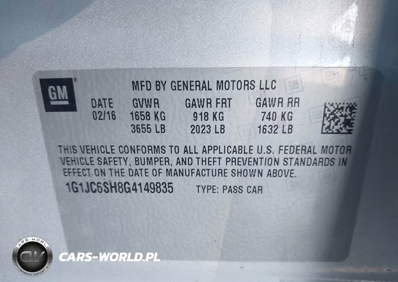 2016 Chevrolet Sonic Lt Auto VIN:1G1JC6SH8G4149835 - 9