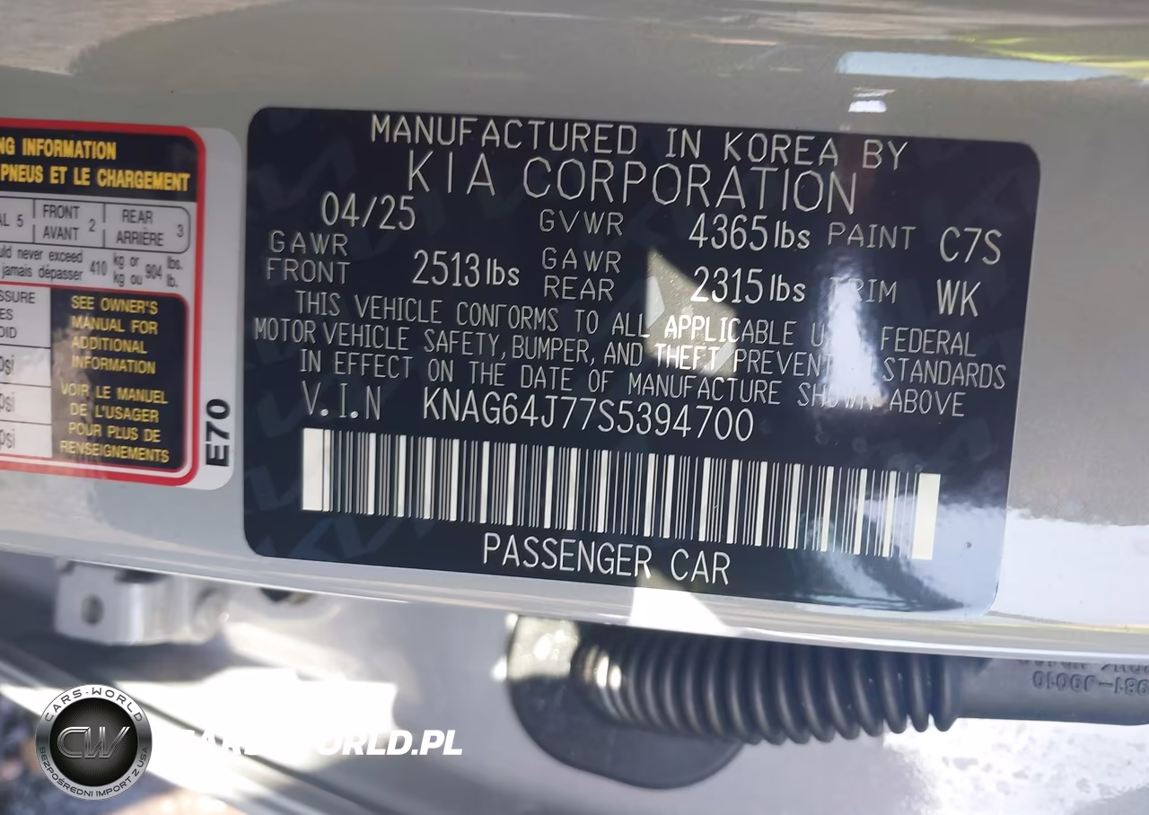 2025 Kia K5 Gt-Line VIN:KNAG64J77S5394700 - 9