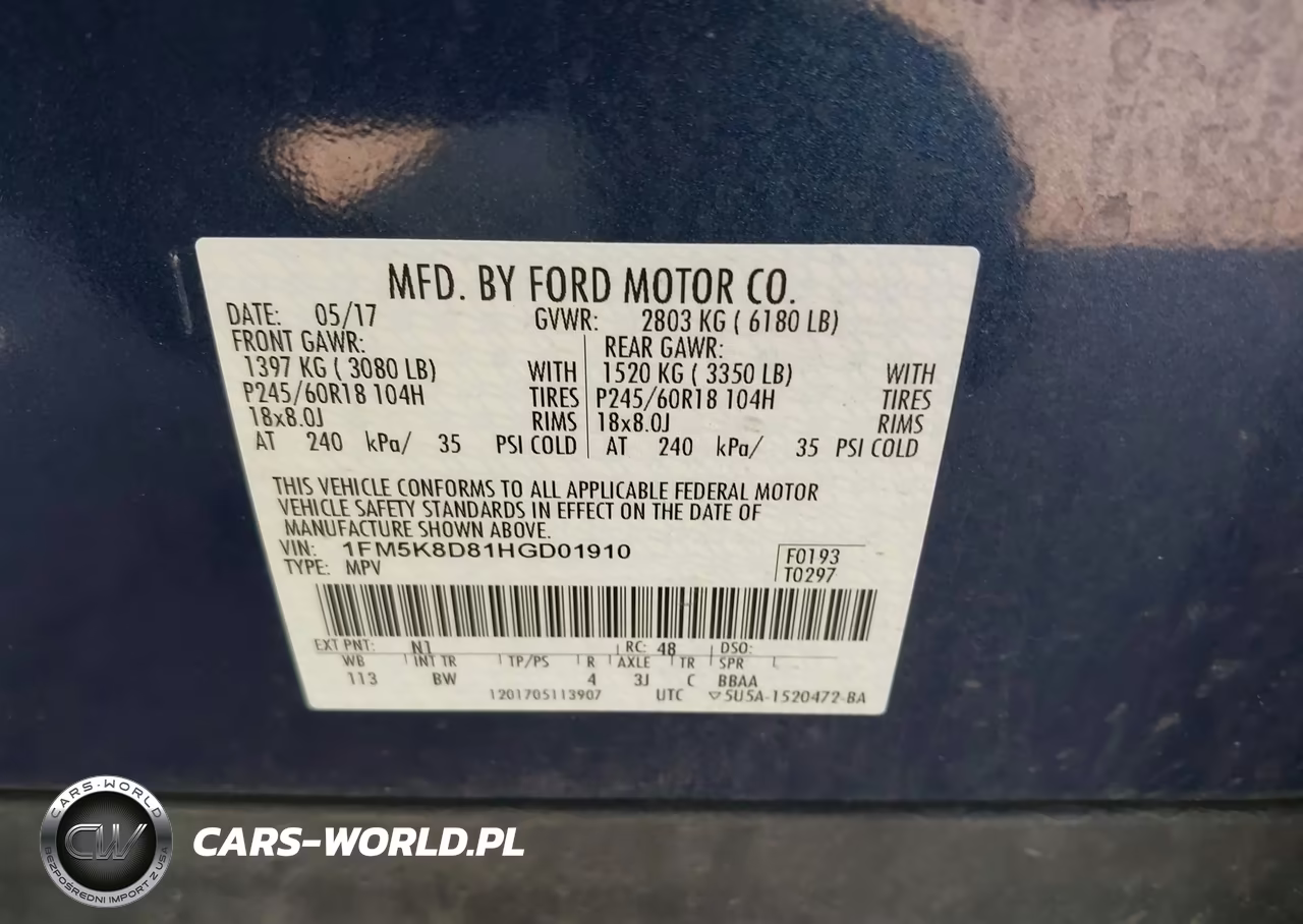 2017 Ford Explorer Xlt VIN:1FM5K8D81HGD01910 - 9