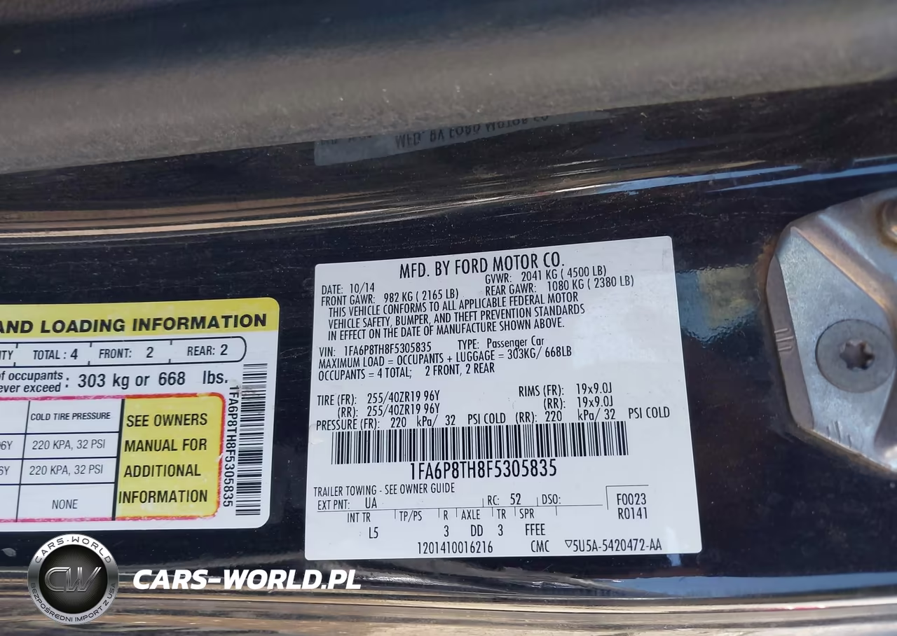 2015 Ford Mustang Ecoboost VIN:1FA6P8TH8F5305835 - 9