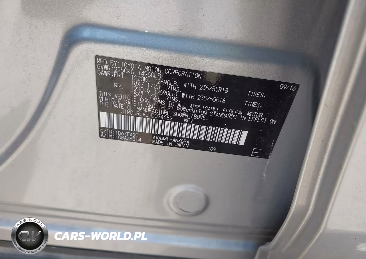 2017 Toyota Rav4 Hybrid Limited VIN:JTMDJREV0HD074689 - 9