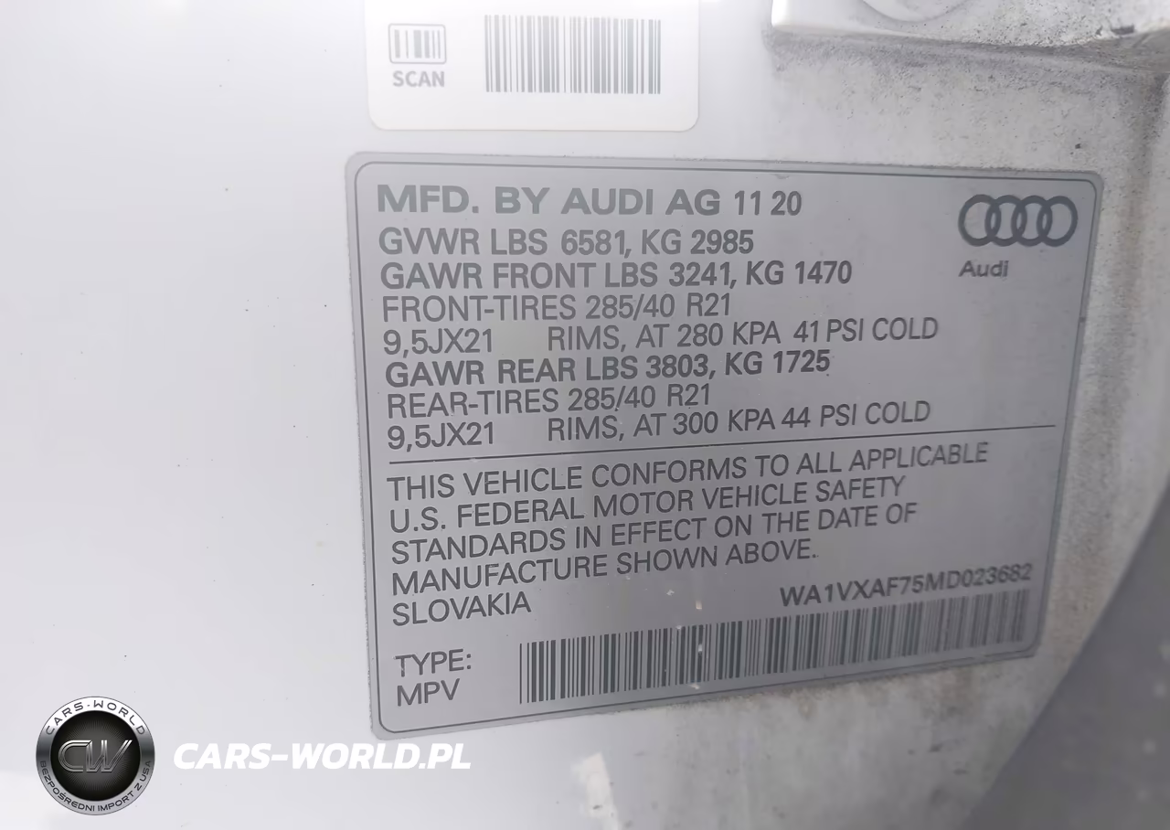 2021 Audi Q7 Prestige 55 Tfsi Quattro Tiptronic VIN:WA1VXAF75MD023682 - 9