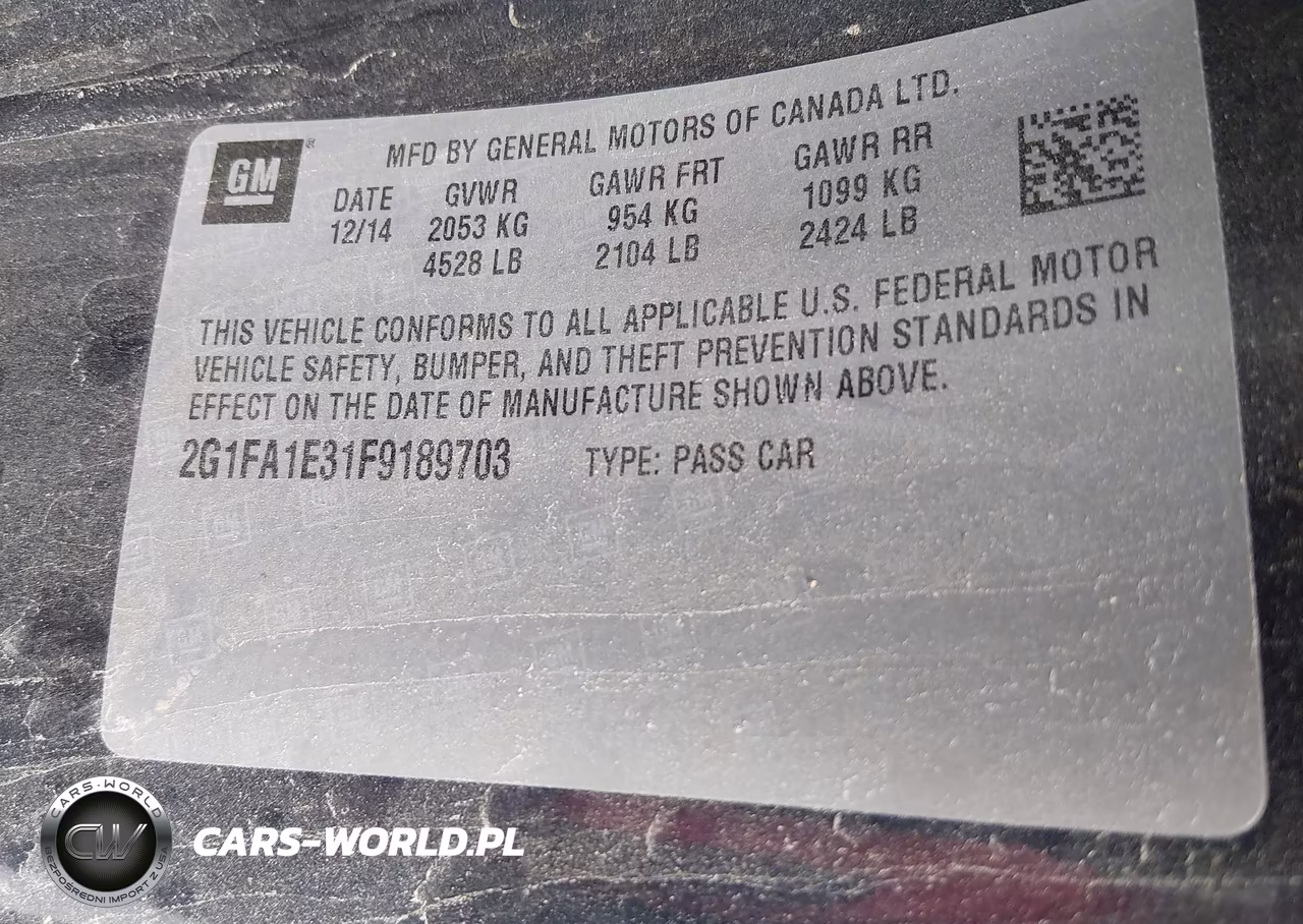 2015 Chevrolet Camaro 1Ls VIN:2G1FA1E31F9189703 - 9