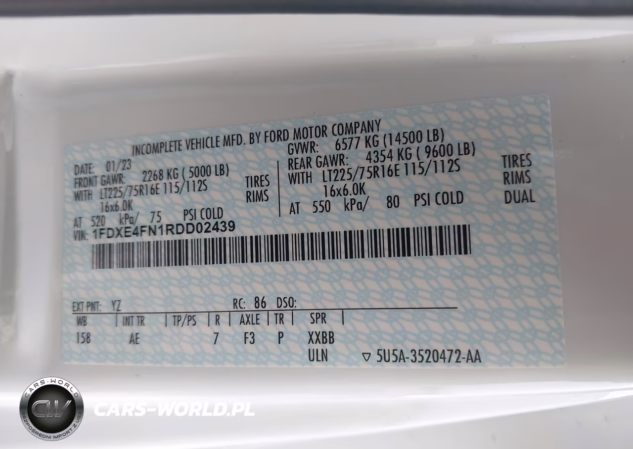 2024 Ford E-450 Cutaway VIN:1FDXE4FN1RDD02439 - 8