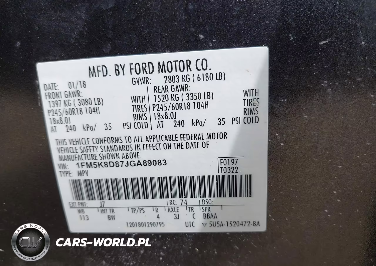 2018 Ford Explorer Xlt VIN:1FM5K8D87JGA89083 - 9