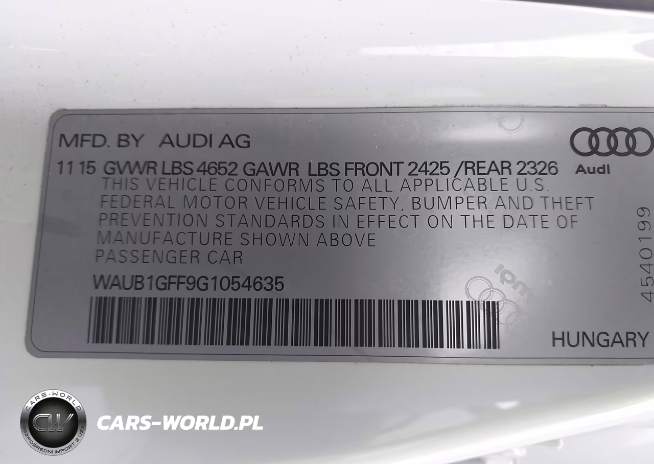 2016 Audi S3 2.0T Premium Plus VIN:WAUB1GFF9G1054635 - 9