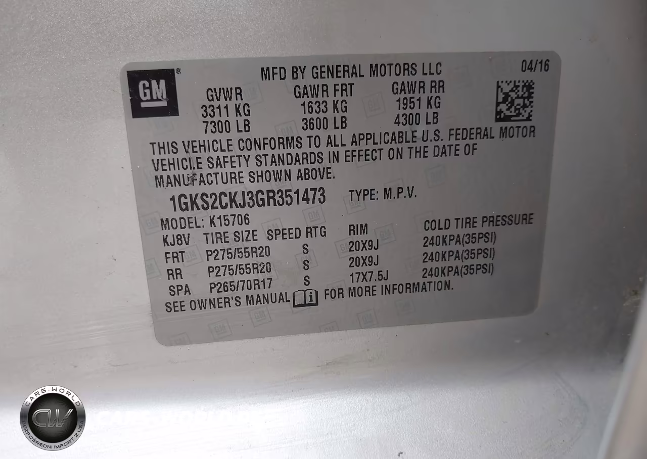 2016 GMC Yukon Denali VIN:1GKS2CKJ3GR351473 - 9
