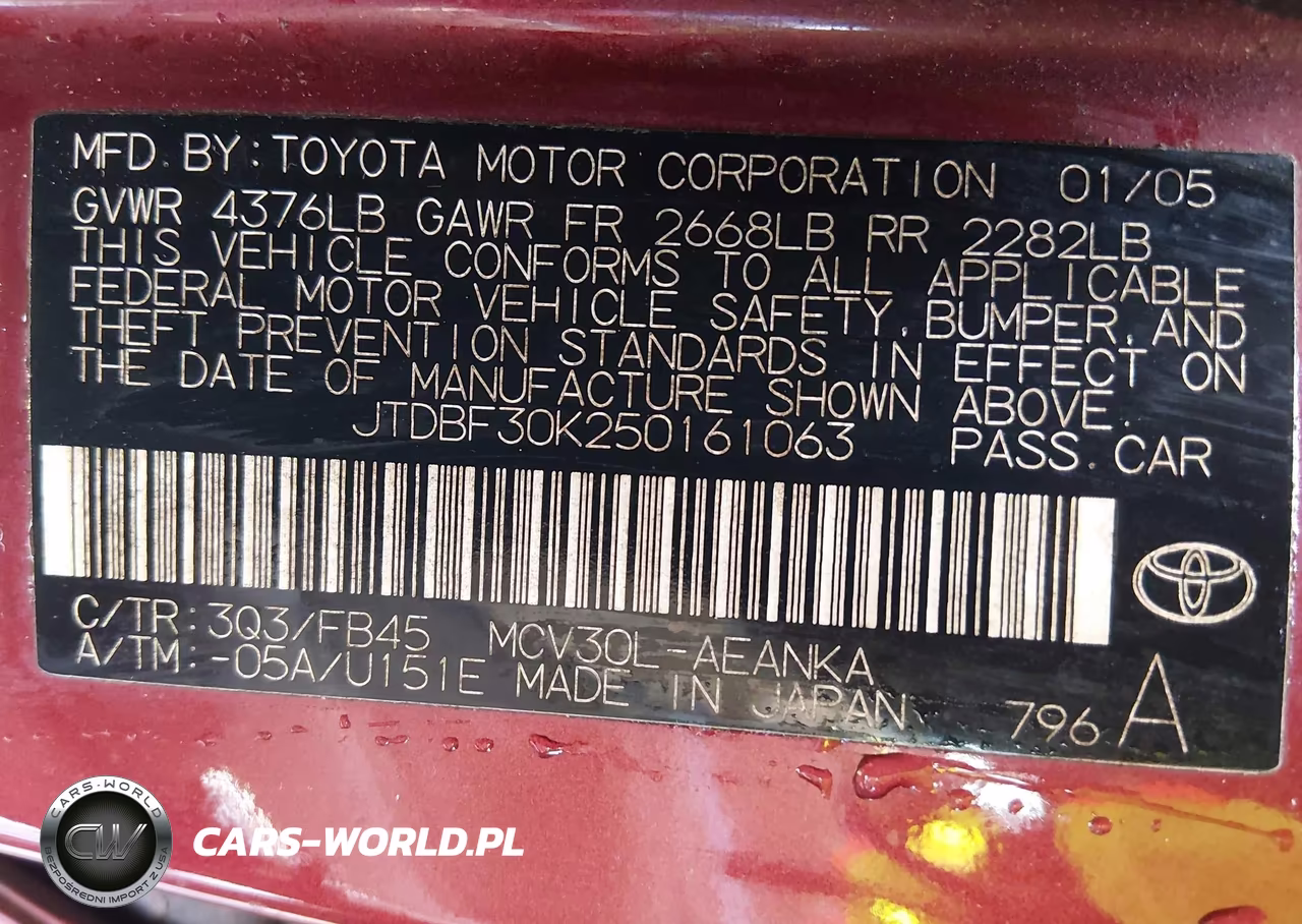 2005 Toyota Camry Le V6-Xle V6 VIN:JTDBF30K250161063 - 9